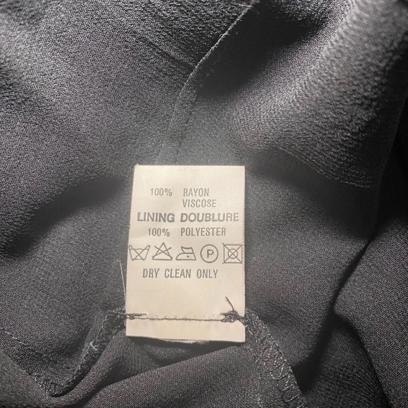 Indies Black & Gold Size 3 Maxi Dress Boho Chic Sheer Long Sleeves Slit In Back - Picture 6 of 8